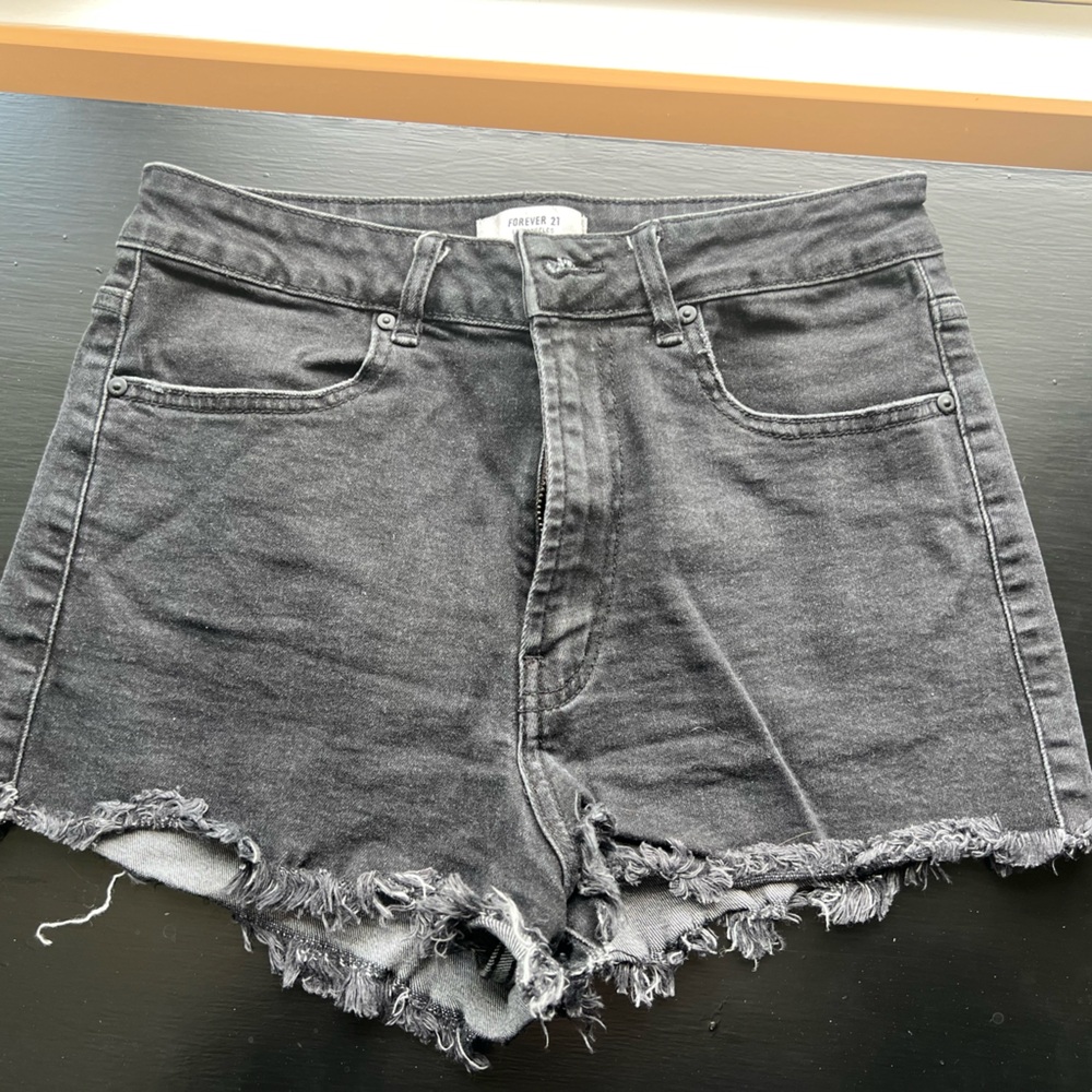 Black Jean shorts